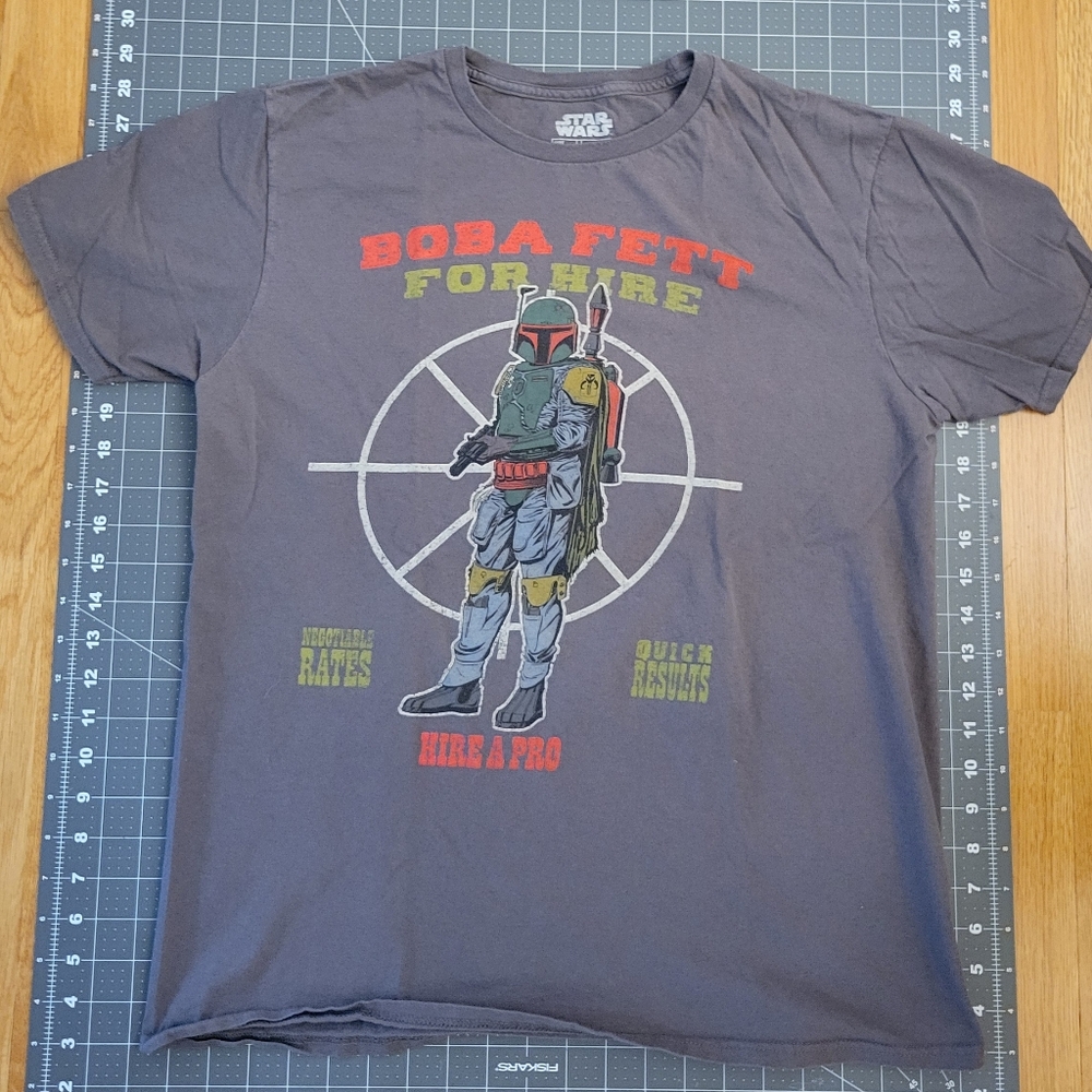 Star Wars "Boba Fett For Hire" Gray T-Shirt